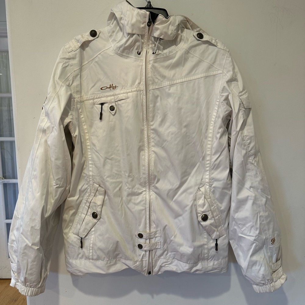 Oakley Signature Series White Ski & Snowboarding Insulated Jacket